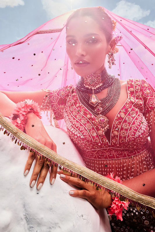 Bridal Lehenga Choli - Pink