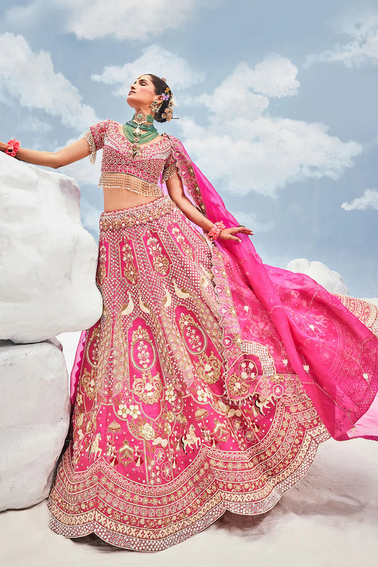Bridal Lehenga Choli - Pink