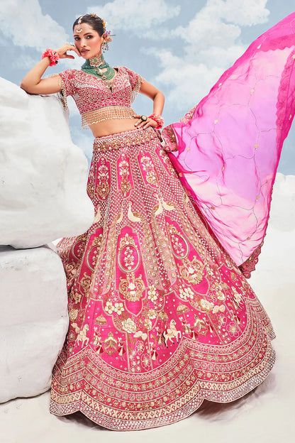 Bridal Lehenga Choli - Pink