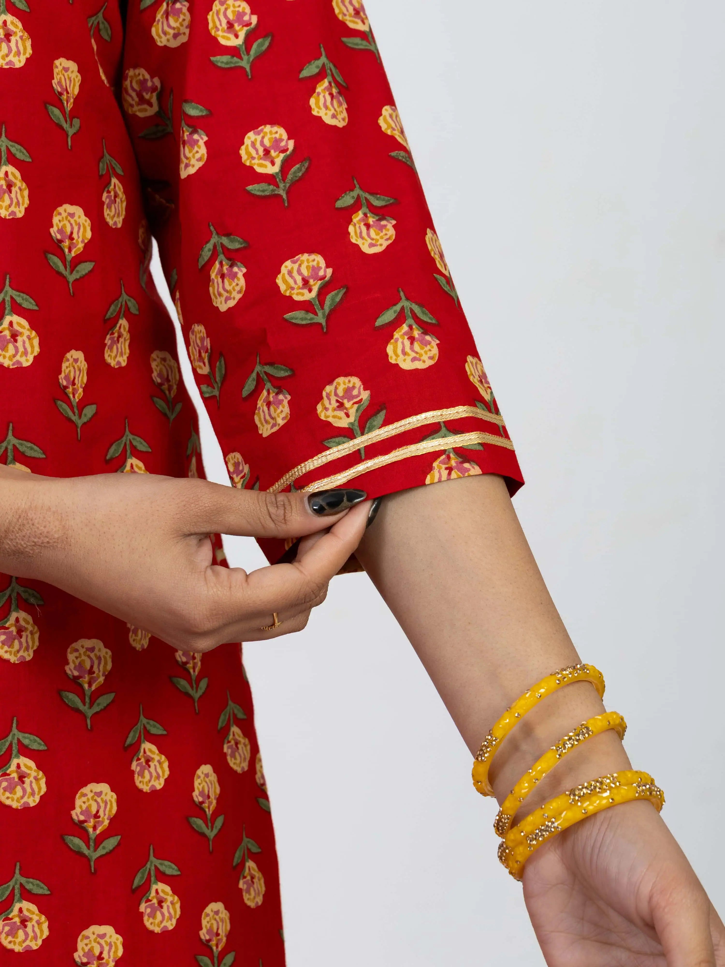 रुपांजलि | Handmade Pure Cotton Kurta Set with Cotton Dupatta