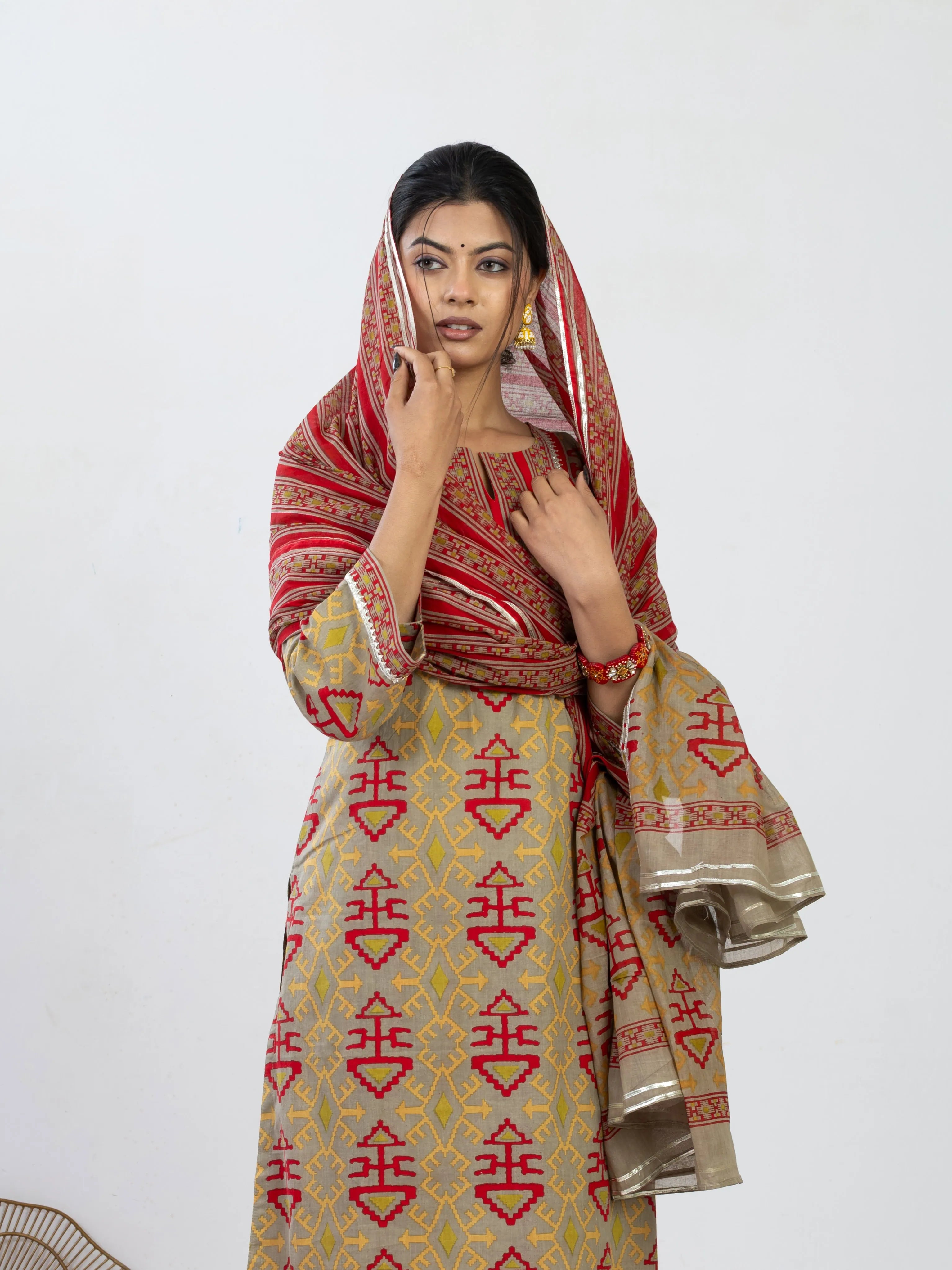 मरुश्री | Handmade Pure Cotton Kurta Set with Cotton Dupatta