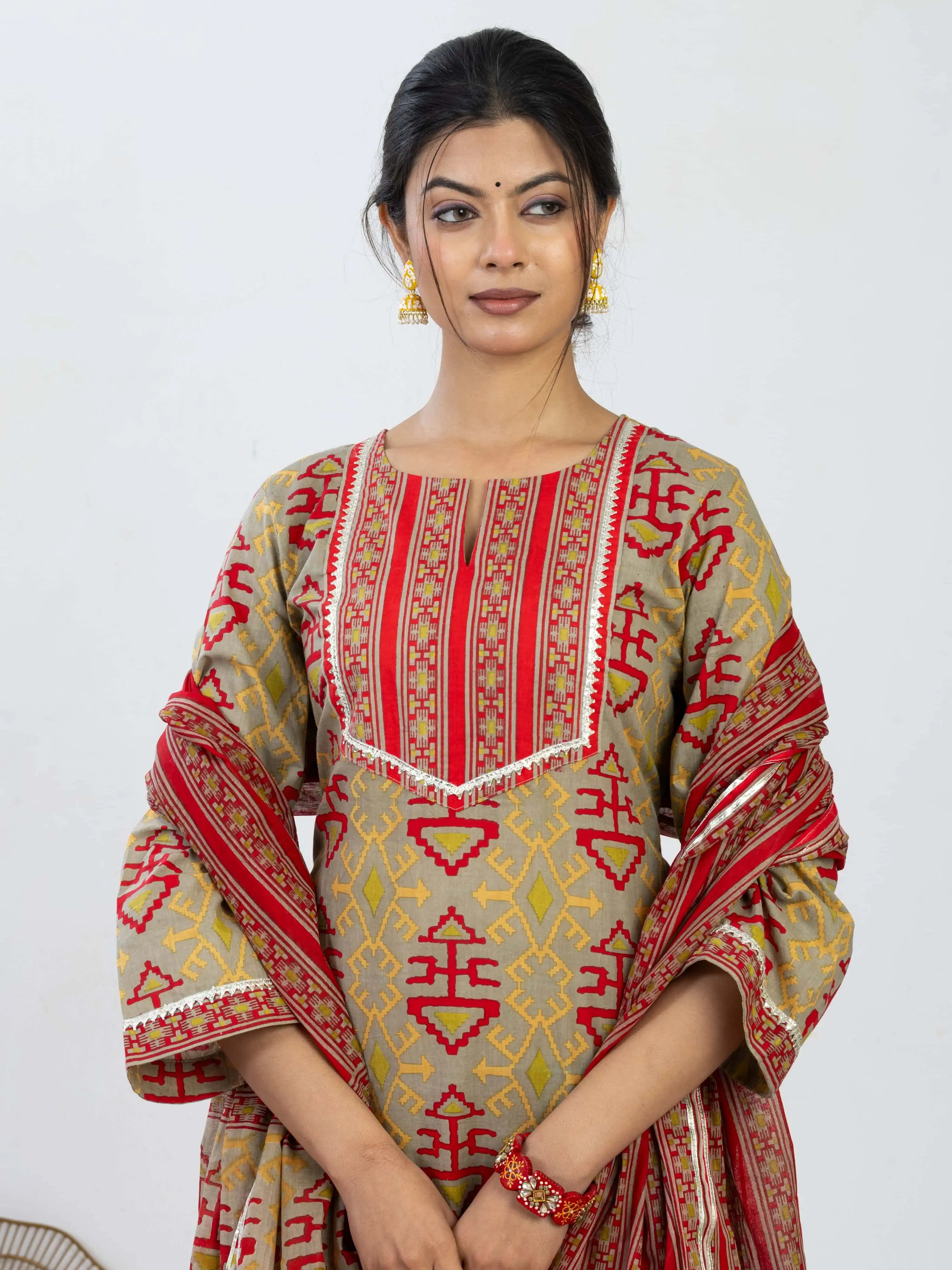 मरुश्री | Handmade Pure Cotton Kurta Set with Cotton Dupatta